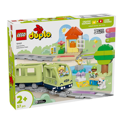 乐高智能探险火车得宝拼搭积木