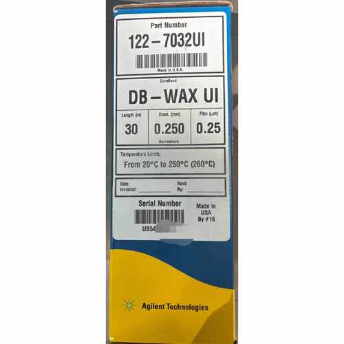议价122-7032UI安捷伦色谱柱DB-WAX超高惰性柱 30m, 0.25mm, 0.25