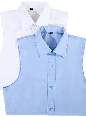 假领子衬衫白色工装男女制服假领