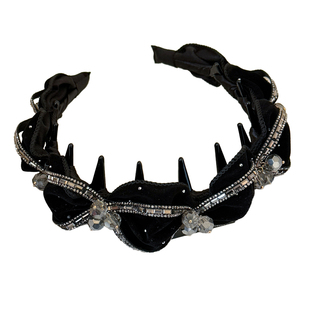 法式高端精致发箍女2026新款高颅顶丝绒红色头箍洗脸日常外戴发饰