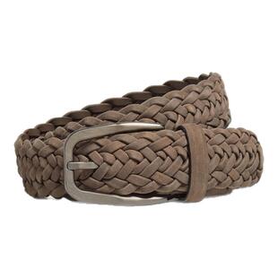 【礼物】ZEGNA杰尼亚配饰冬季新品棕色皮革皮带3.2CM宽