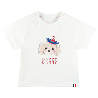 BarryBanny女童小狗印花短袖T恤