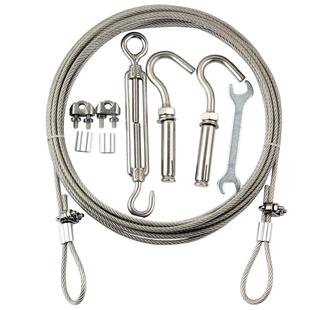 晾衣绳304不锈钢钢丝绳 加粗防滑不锈钢挂衣室外包塑户外晒被绳子