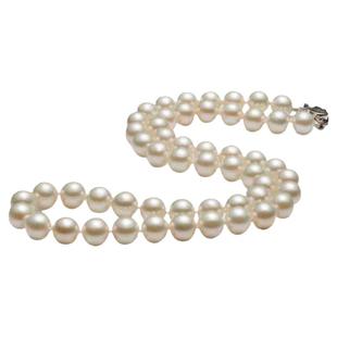 正品假一赔十天然淡水珍珠项链9-10mm珍珠项链强光送妈妈婆婆礼物