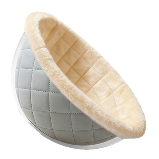 猫窝太空舱垫子猫咪爬架睡垫过冬神器加厚加绒圆形四季通用保暖垫