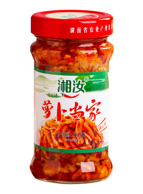 湘汝香脆腌萝卜干湖南五香玻璃瓶