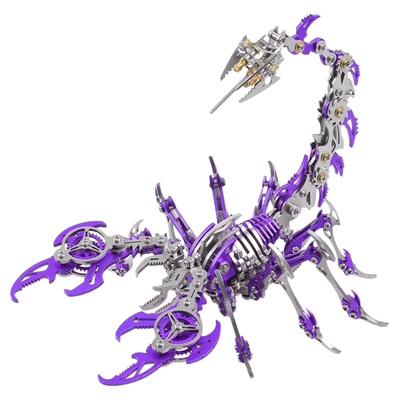 3D金属拼装模型高难度手工立体精密机械蝎子摆件送男生礼物玩具