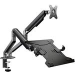 Brateck北弧显示器支架双屏电脑升降机械臂悬空笔记本二合一托架