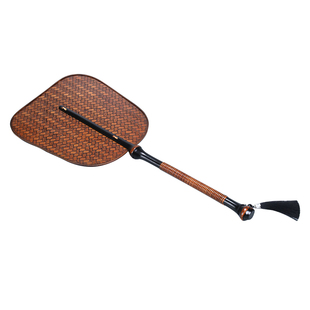 竹编扇子筇竹大漆团扇复古长柄纯手工加厚中国风竹制竹扇大芭蕉扇