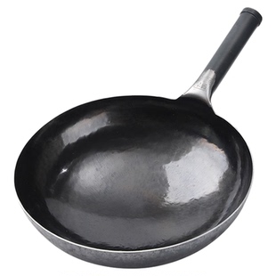 正宗章丘手工铁锅官方旗舰店纯手工锻打家用熟铁炒锅无涂层不粘锅