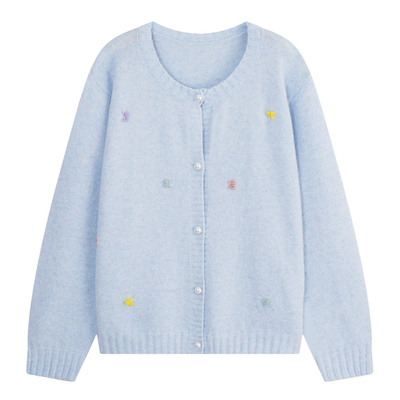 YUZI鱼子针织开衫毛衣大码秋冬