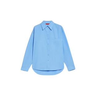 MAX&Co.女装简约通勤翻领宽松塔夫绸衬衫6111025402