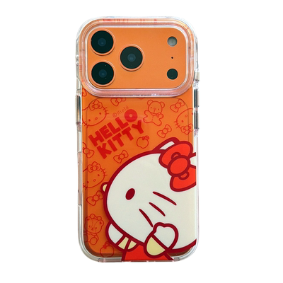 可爱Kitty凯蒂猫星宇橙色手机壳