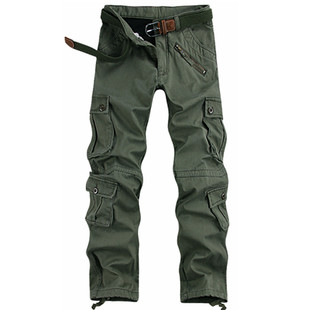 加绒工装裤男宽松直筒大码保暖棉裤冬季加厚户外多口袋男式休闲裤