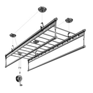 妙夫人升降晾衣架手摇器阳台家用晾衣杆神器手动晒衣架包安装