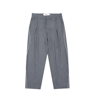 【249元任选三件】灰色宽松西装裤子男2024春秋休闲阔腿裤潮流