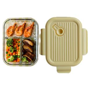 嘉乐扣玻璃饭盒密封便携分格式餐盒学生上班族便当盒分隔保鲜碗