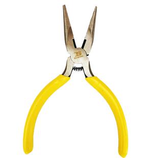 波斯小钳子5寸迷你手工钳DIY工具尖嘴弯头钢丝扁平口斜咀顶切无牙