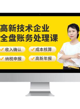 蜜蜂岛高新技术行业会计真账实操全盘账务处理实务做账视频网课