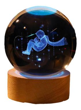 发光水晶球太阳系生日礼物艺弘途