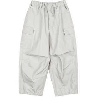 蓬马大童长裤子棉质牛津布直筒工装风秋装男女儿童pomme de terre