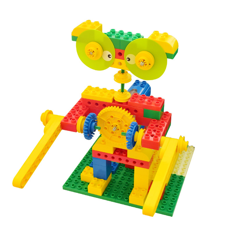 幼儿齿轮拼插积木教具动力机械