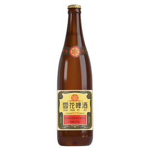 雪花经典沈阳老雪啤酒640ml*12瓶/6瓶可选经典醇香棕瓶送礼