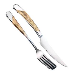 304不锈钢切牛排专用西餐厅牛排刀叉高档餐具套装牛扒刀叉勺法式