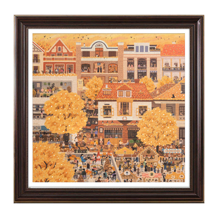 拼图成人版500片秋日四季冬高级感烫金治愈解压手工情侣生日礼物