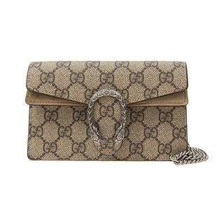 Gucci/古驰Dionysus虎头扣老花迷你单肩包女士链条斜挎包