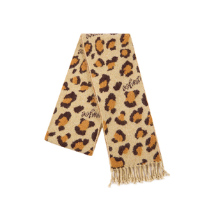 UOOYAA/乌丫2025冬季新款「魔法花园」豹纹围巾