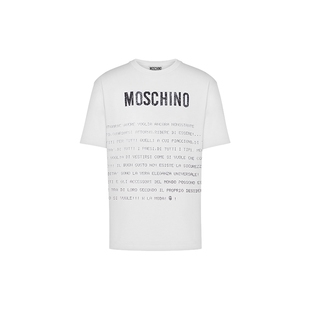 【惊喜特惠】Moschino/莫斯奇诺 男士 Message PrintT恤衫