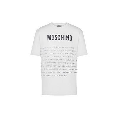【惊喜特惠】Moschino/莫斯奇诺  男士 Message PrintT恤衫