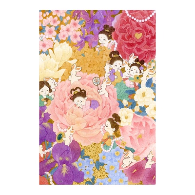 3D-JP赛事级平面塑料拼图国风花朵插画客厅装饰添添玉堂富贵U1171