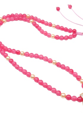 泰伽泰国佛牌链子红纹玉髓佛牌挂链水晶珠链黄金玉石翡翠项链绳