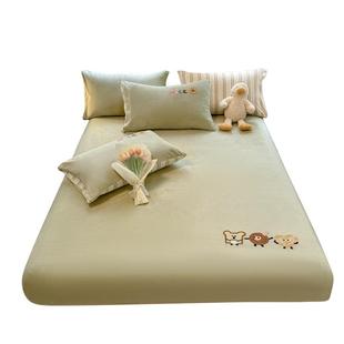 无印良品牛奶绒床笠单件冬季加厚床罩珊瑚绒床垫保护罩床套床单罩