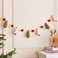 Christmas decoration: Old man, pine tree doll, ball string, wool felt hanging string, Christmas tree hanging decoration, scene arrangement props thumbnail 2