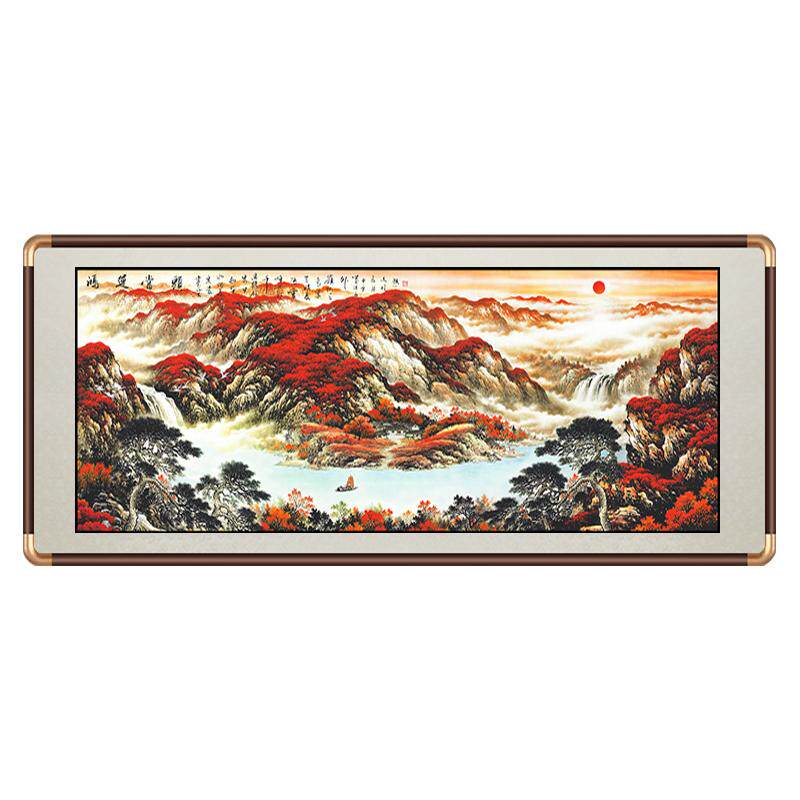 新中式国画您悦山水画招财挂画