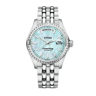 【自营】Titoni梅花手表2024年新品宇宙系列男表钢带自动机械表