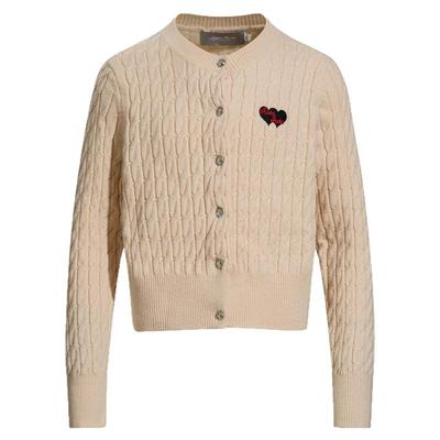 叠加爱心针织衫毛衣女宽松外套