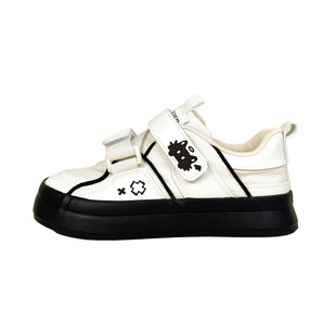 艾米与麦麦学生板鞋女2025新款魔术贴小白鞋百搭休闲可爱女生鞋子