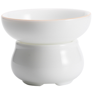 三勤堂手工茶漏甜白釉茶滤景德镇白瓷茶具配件陶瓷创意泡茶过滤器