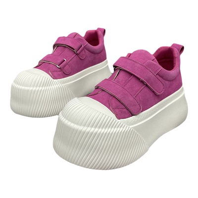 韩版真皮魔术贴防滑松糕女鞋