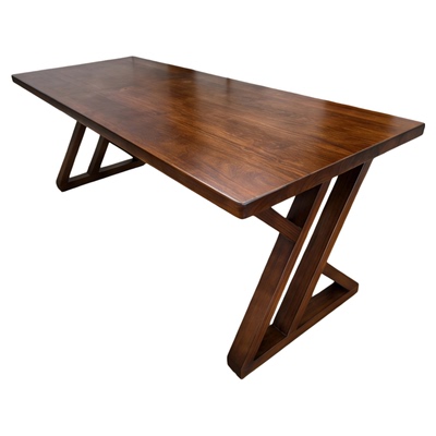 松木实木大板书桌带抽屉储物