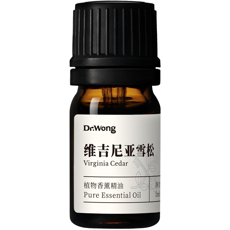 Dr.Wong维吉尼亚雪松单方香薰精油清淡沉稳木质香天然植物油扩香