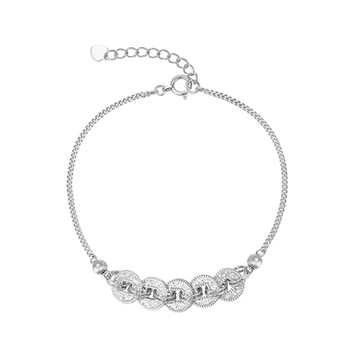 明牌珠宝Pt950铂金钱途灿烂手链