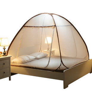 蒙古包蚊帐免安装加厚加密圆顶三开门1.2米床1.5/1.8m床双人家用
