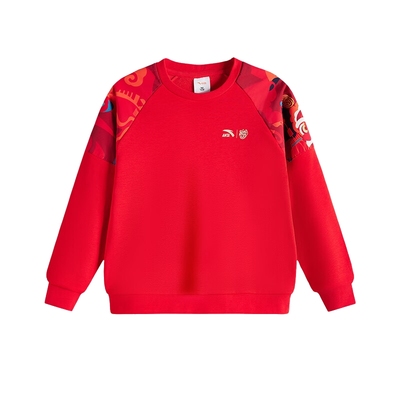 安踏儿童新年卫衣男童加绒套头衫