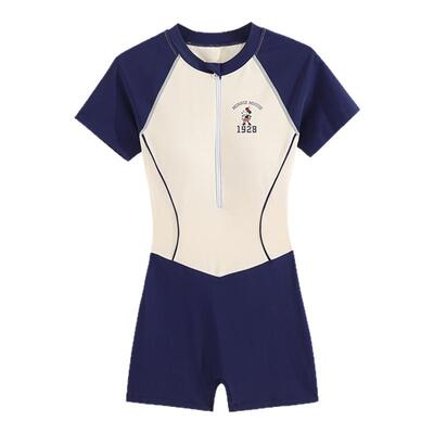 米奇泳衣女连体平角游泳馆专用