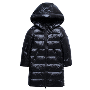 新款加厚长款男孩女孩宝宝羽绒服洋气宽松韩版外套网红免洗女宝